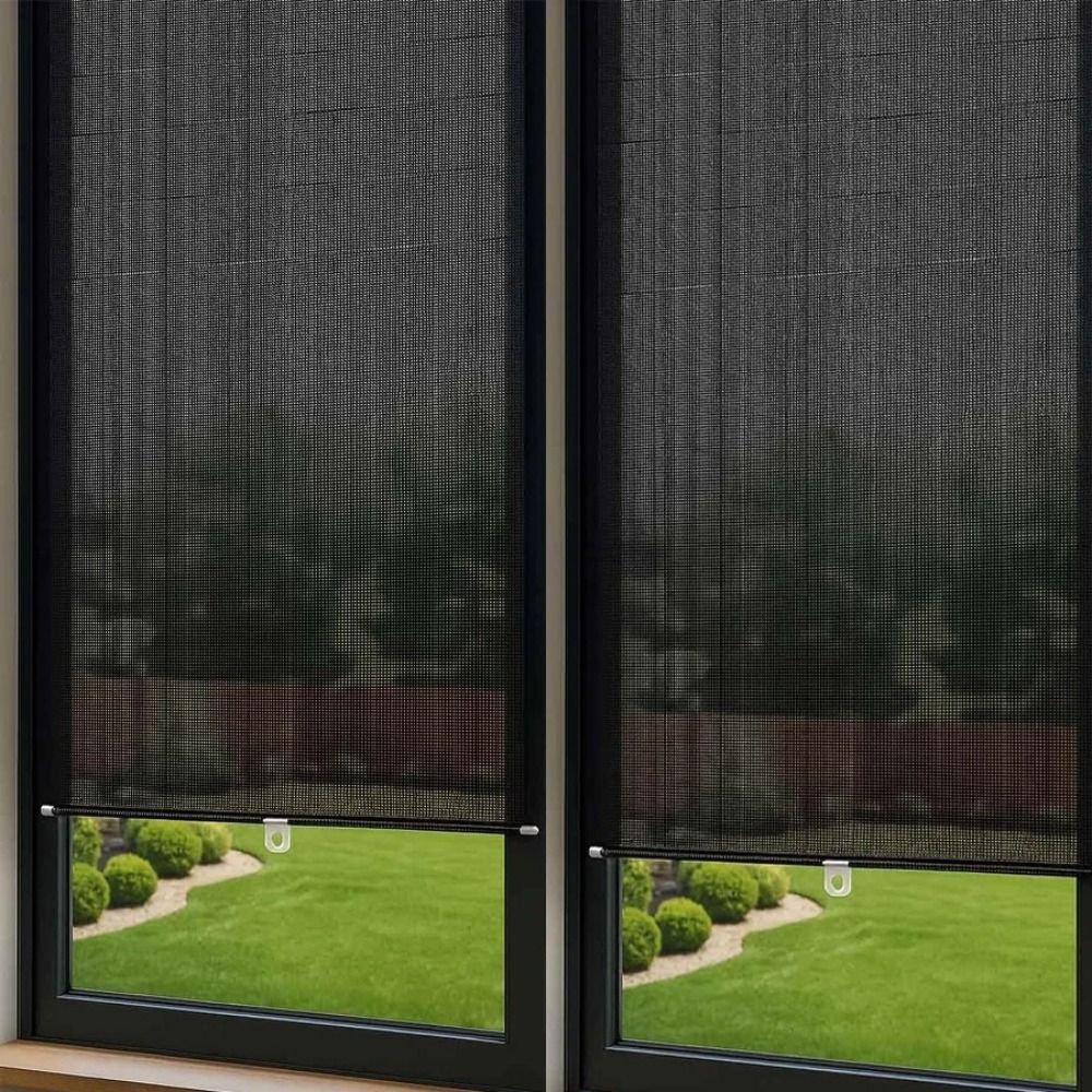 Movable Roll Curtain With Suction Cup Blackout Curtains Shutter Blackout Shades  Window