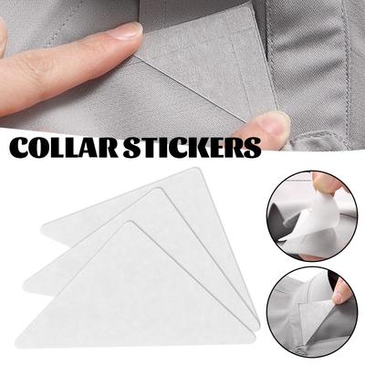 20/30pcs Collar Stickers Collar Triangles Patch PVC Self-adhesive Removable Collar Shaper For Shirt T-shirt Sweater Shaper