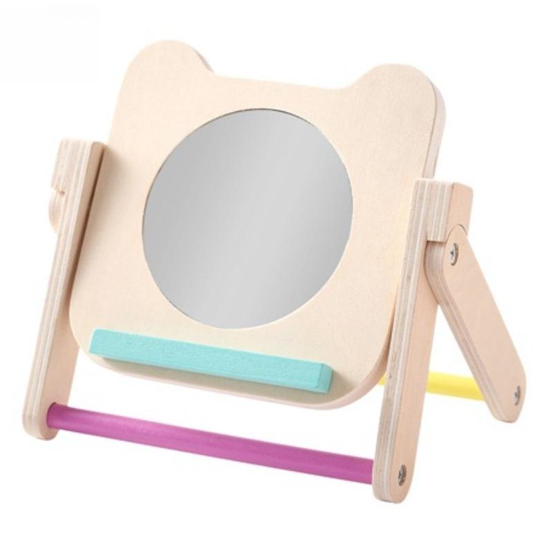 

Черно-белая игрушка-зеркало Монтессори для новорожденных, деревянная детская развивающая сенсорная игрушка для малышей дошкольного возраста, обучающие пособия в подарок 16*14*13.6cm