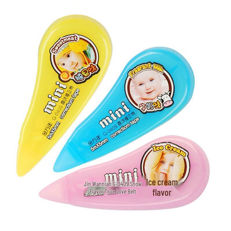 Jin Wannian 6m x 5mm Correction Tape Refill for Students - High-Quality Homework and Error Correction Tape 5m*5mm Correction Tape