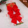 2/3PC Christmas Velvet Bows Xmas Pendants DIY Window Decora for Party Christmas Tree Topper Ornament for Wedding Outdoor Decor