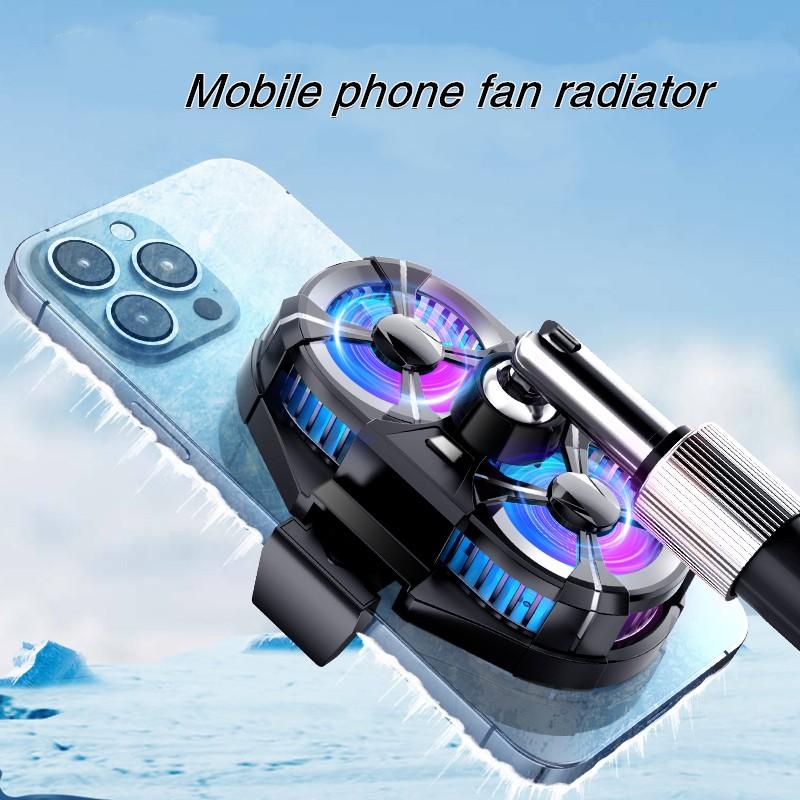 Live Broadcast Semiconductor Cooler Gaming Mobile Cooling Fan Phone Cooler Radiator Grip Cooling Fan SL07 Temperature Display