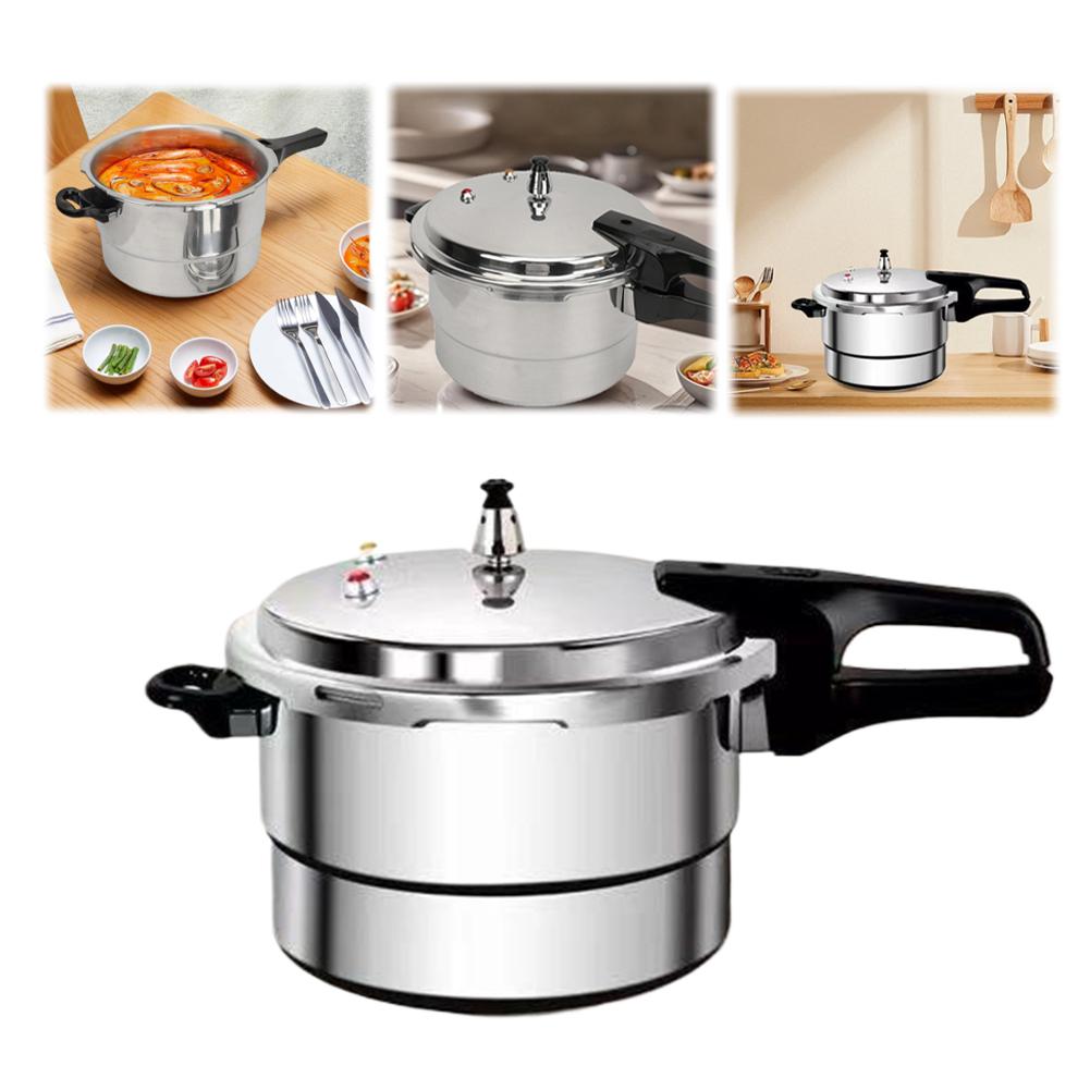 Aluminum Pressure Cooker with Steamed Layer Pressure Cooker Household Stovetop Pressure Canner for Gas and Induction Stoves