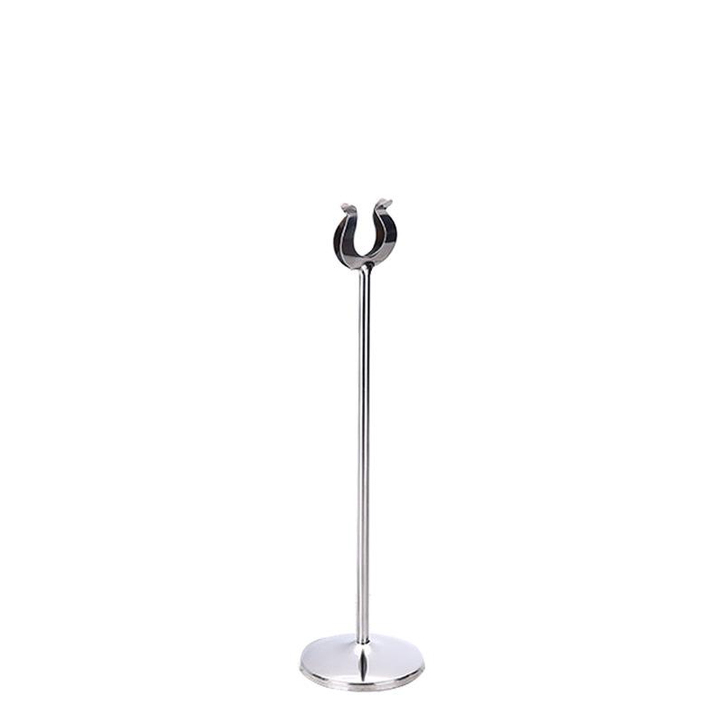 U-Shaped Stainless Steel Menu & Table Number Holder for Hotel & Wedding Banquets
