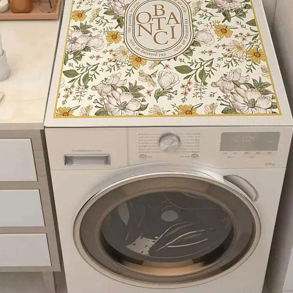 Washing Machine Dust Cover Anti-skid Kitchen Drain Printed Pad Refrigerator Super 40*50/30cm Absorbent Oven Pad Dustproof M J1M3
