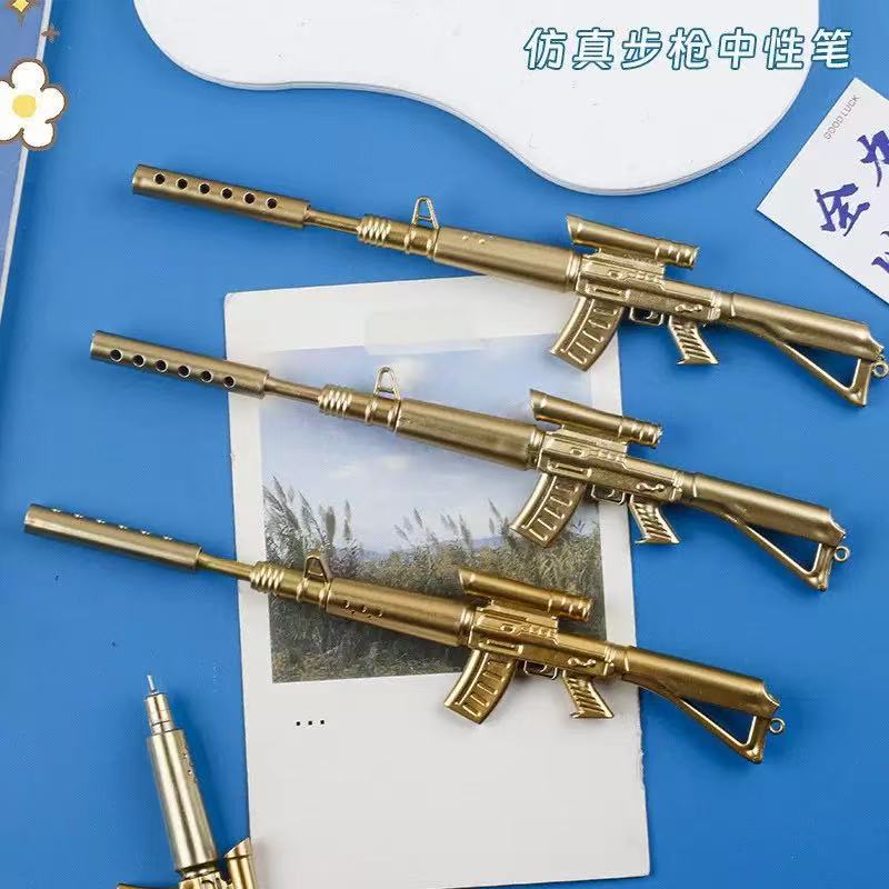 Kawai Creative stationery machine gun styling gender neutral pen cute student gift water based peculiar signature Supplies