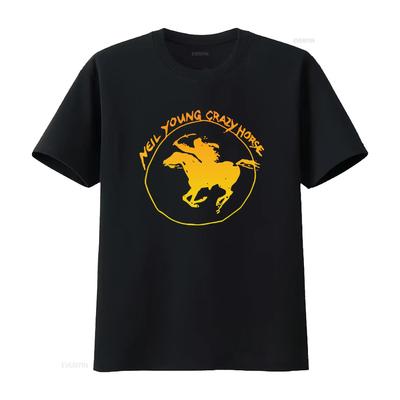 Neil Young Crazy Horse Mens T Shirt S 5XL Long or S Rock Band Vintage Washed Casual Fashion Stretched Breathable Slightly