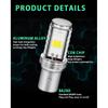 BA20D H616 COB 12W LED Aluminium Bulbs White Motorcycle Lights Bulb Backup Signal Blinker Stop Brake Tail Motorbike Light Bulbs Battery Car LED