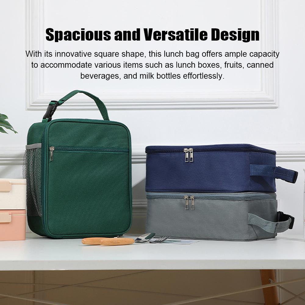 Insulated Lunch Bag for Men Women Reusable Lunch Box Portable Cooler Bag Waterproof Large Capacity Lunchbox with Handle