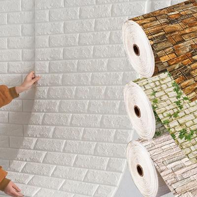 3D Retro Brick Pattern Wallpaper 70cmX1m Modern Home Decoration Self-adhesive Waterproof Wall Stickers DIY Room Decor