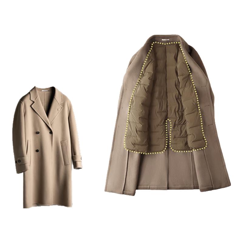 VICUTU Navigator Men's Double-Sided Wool Mid-Length Overcoat