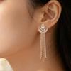 European Luxury Rhinestone Tassel Earrings - Elegant Jewelry for Women