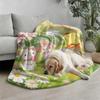 Sanrio Spring Forest Flannel Blanket Kawaii Hello Kitty Print Soft Warm Fluffy Throw Bed Sofa Cover Nap Office Shawl Summer