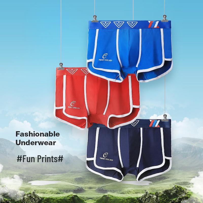 Men's Pure Cotton Boxer Briefs: Mid-Rise, Trendy, Comfortable, Breathable Summer Shorts