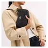 COACH Teri 24 Gold Metal Logo Zip Closure Smooth Leather Shoulder Bag Medium Women's Black