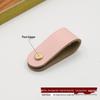 Leather Handle for Cabinet Door and Drawer - Single Hole, Pure Copper Accents