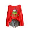 Women's Fashion Long Sleeve Christmas Snowman Snowflake Print Jacket Cardigan