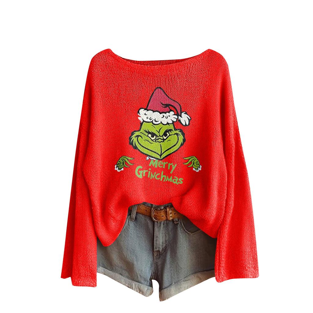 Women's Fashion Long Sleeve Christmas Snowman Snowflake Print Jacket Cardigan