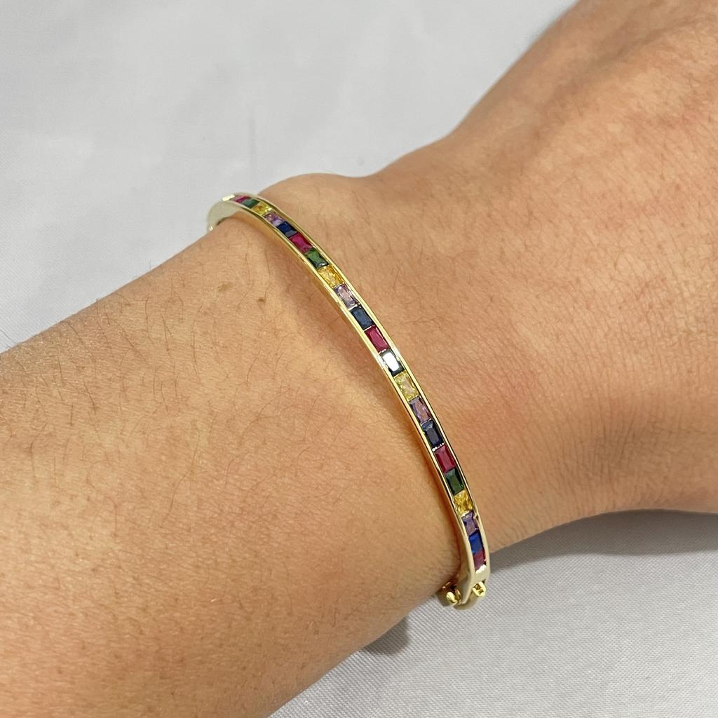 Gypsophila Light Luxury High-end Fashionable Colorful Square Buckle Bracelet for Women