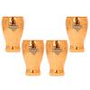 Copper Glass Tumbler, Hammered Design, Drinkware, 430 ML, Pack of 4