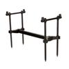 Metal Frame Fishing Support Stand with Ground Insert Structure for Pondside Outdoor Use and Stable Placement During Long Waits Daily