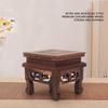 Health Gear Wood Display Stand Base Small Tabletop Teapot Display Stand, Wood Carved Pedestal Oriental Home Decoration for Vase Flower Pots Teapot