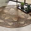 Tapis rond jute motif "Livin" diamètre 120 cm Atmosphera - Tapis rond jute motif 2 D120 cm