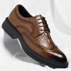 Handmade Leather Shoes Men Summer New Brogue Carved Business Dress Shoe Mens Black Casual Increase British Lace-Up Oxfrods
