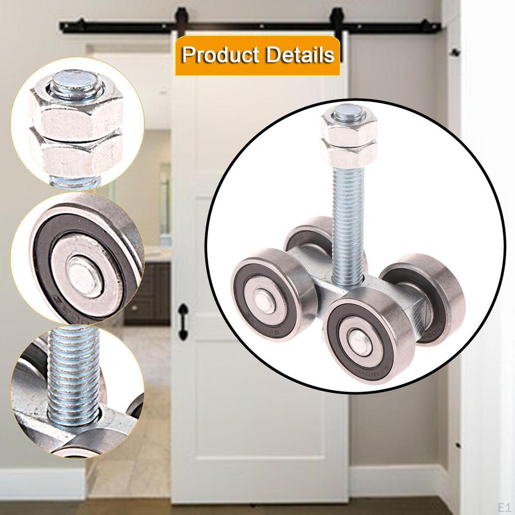 Sliding Door Roller Trolley Hanger Replacement Barn 4 Wheel Assembly for