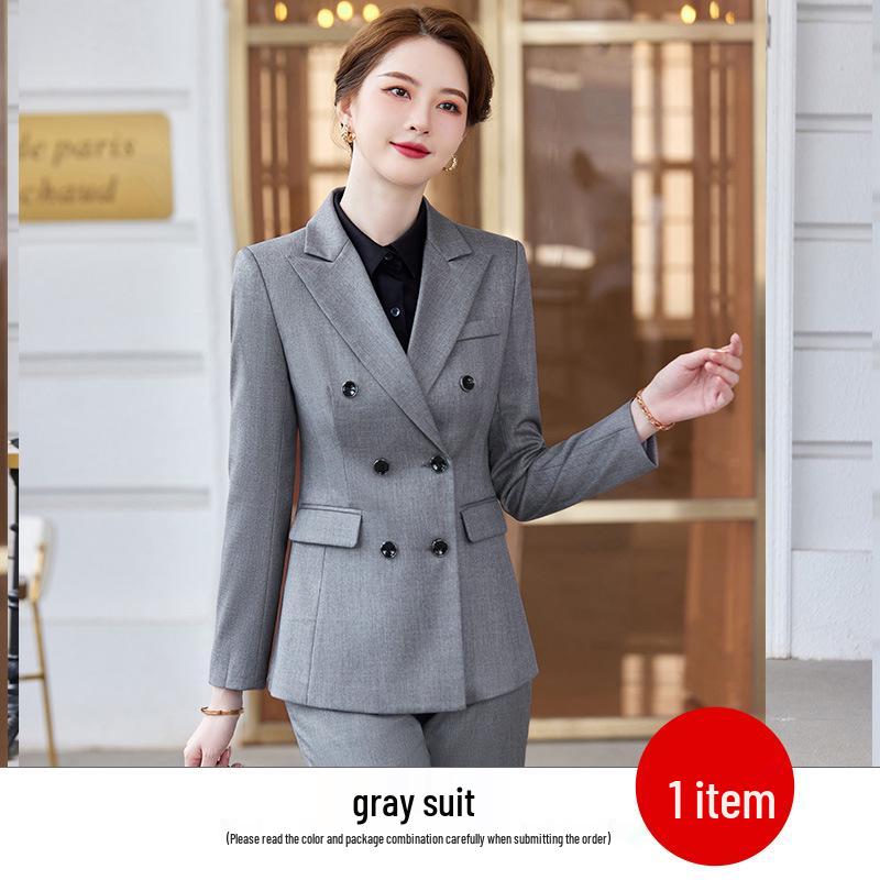 2023 High-End Women's Autumn Pant Suit: Elegant Formal Blazer Set for Professional Wear