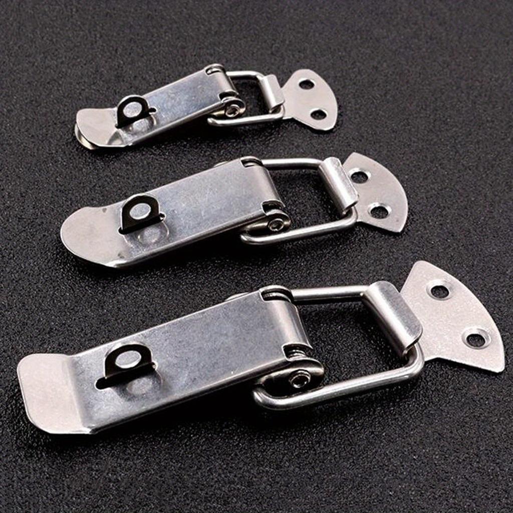 2pcs Universal Metal Snap Buckle Hasp Multifunctional Duckbill Lock Buckle for Storage Box, Door, Windows