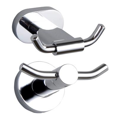 Home Kitchen Wall Door Hook Key Holder Rack Towel Hanger Bathroom Rack Hooks Clothes Hook Brass Chrome Double Hooks