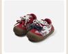 Kids' Cotton Spliced Upper Sports Shoes: Winter Plaid Walking Shoes with Double Shoelaces for Boys and Girls