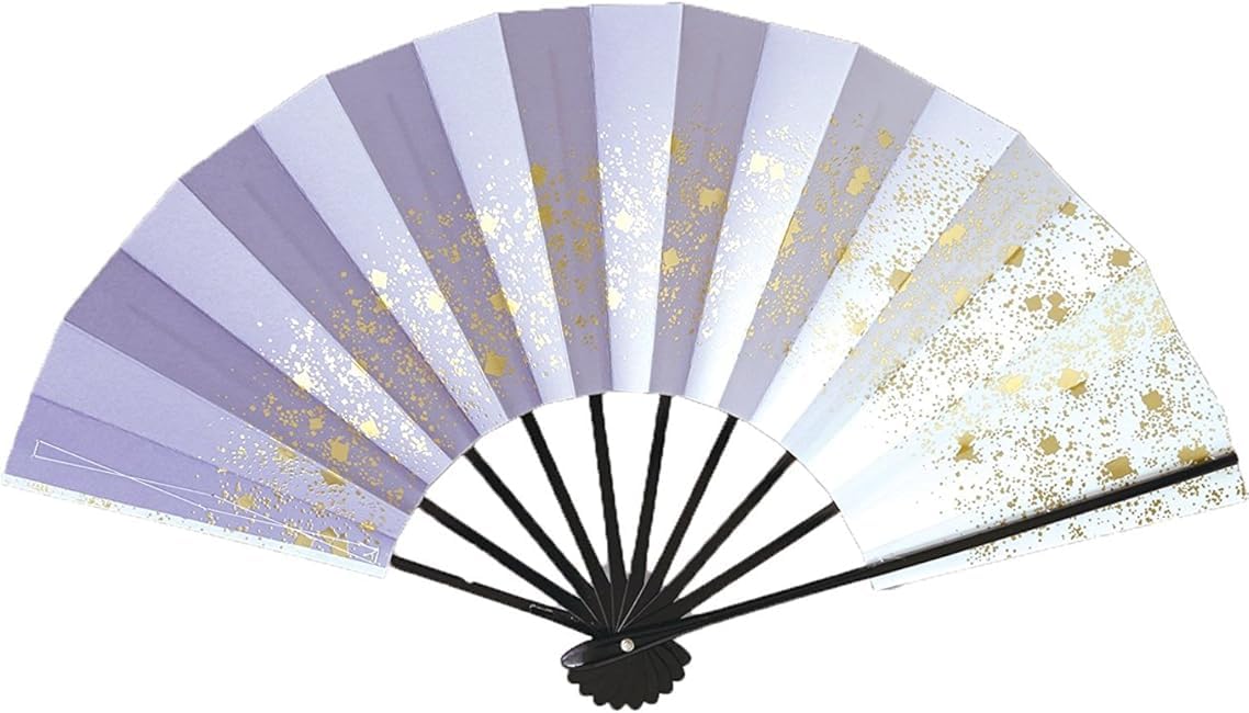 

Dance Milky Black Lacquered for Dance [Hanakage] Fan, Love, Way, 9.5 inches, Frame, (Purple) фиолетовый