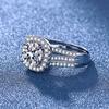 2026 Inlaid Square Bag Zircon Ring Women's Light Luxury Personality Ring Index Finger Ring