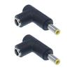 2PCS 240W Heavy Duty DC5.5x2.1mm Power Jacks Plug Adapter DC5525 Female Plug for Multiple Devices DC7.4x5.0HP/DC6.5x4.4mm