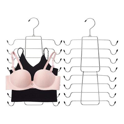 Metall Kleiderständer Tanktop Bügel Faltbare Mehrschichtige Bügel Schrank BH Weste Pyjama Badeanzug Unterwäsche Aufbewahrung Platzsparend