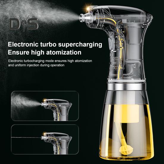 240ml velká láhev s rozprašovačem na olej Rovnoměrná atomizace Praktický průhledný rozprašovač na tělový olej