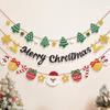 Felt Christmas Banner Red Green Santa Design Felt Christmas Banner Hanging Ornament Elk Design Hanging Bunting Family Party