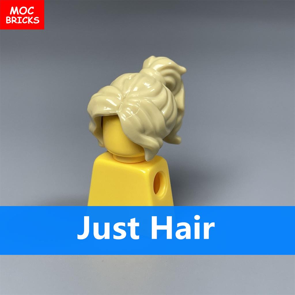 5 Stück/Los MOC Steine Weibliche Haare Zusammengebaute Partikel Bausteine Zubehör Kinderspielzeug Plastikpuppen
