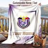 Flannel Blanket Anderlecht FC Print Custom Name Text Soft Throw for Sofa Bed