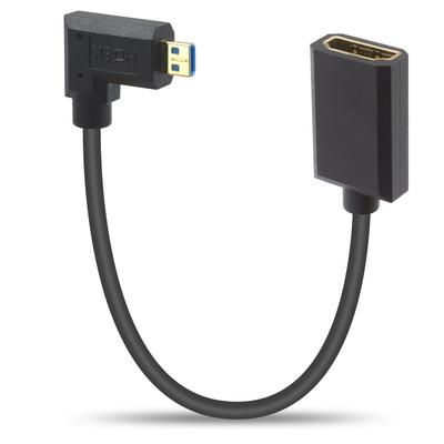 Μετατροπέας Duttek 8K 60Hz HDMI σε Micro HDMI Καλώδιο Επέκτασης HDMI Θηλυκό σε Micro HDMI Αρσενικό με Ταχύτητα Μεταφοράς 48Gbps για GoPro και Ψηφιακές Κάμερες