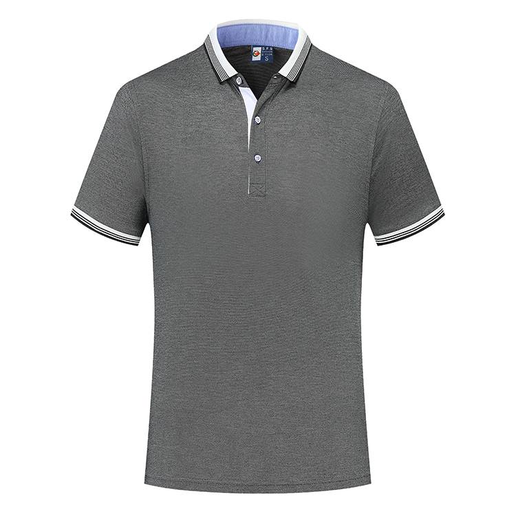 HBT 606  200G Oude Two Tone Cotton Lapel POLO Shirt