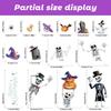 New Halloween Window Clings Static Stickers Cartoon Skeleton Ghost Double-Sided Reusable Decals For Glass Wall Party Decorations