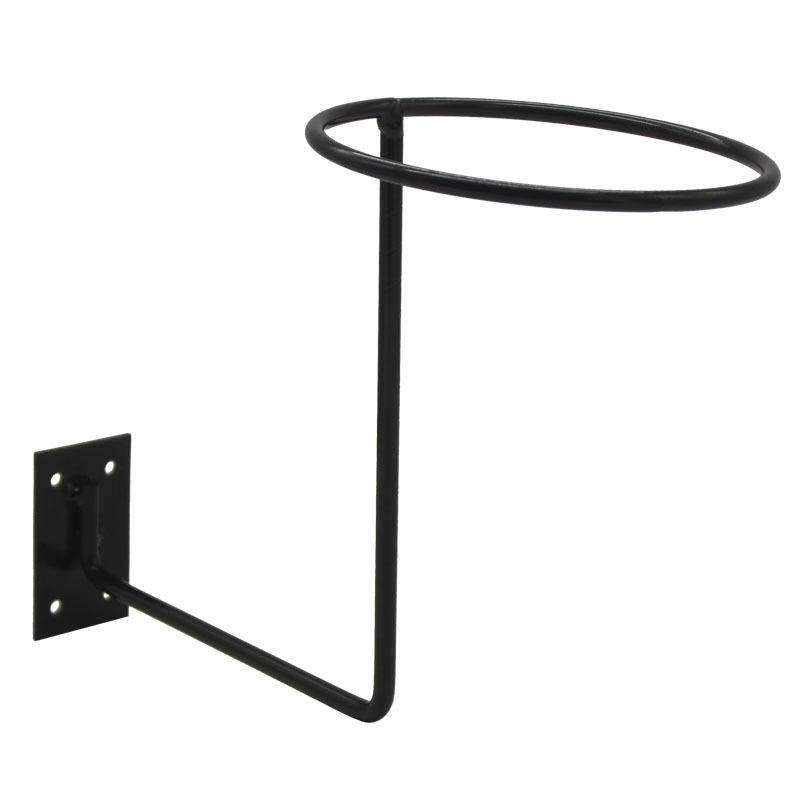 Suporte de Parede Preto para Exibição de Bonés e Capacetes com Cabeça de Bola