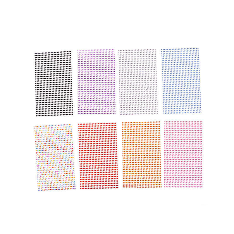 750Pcs/Set 3Mm Diy Phone Car Pc Decor Self-Adhesive   Stickers