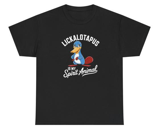 Lickalottapus Is My Spirit Animal T Shirt Funny Platypus Lover Meme Humor Tee L