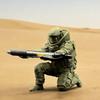 Soldier Pen Holder 3D Printed Kneeling Soldier Pencil Stand Desk Organizer for Office Home Tabletop Decor Gifts for Men Father