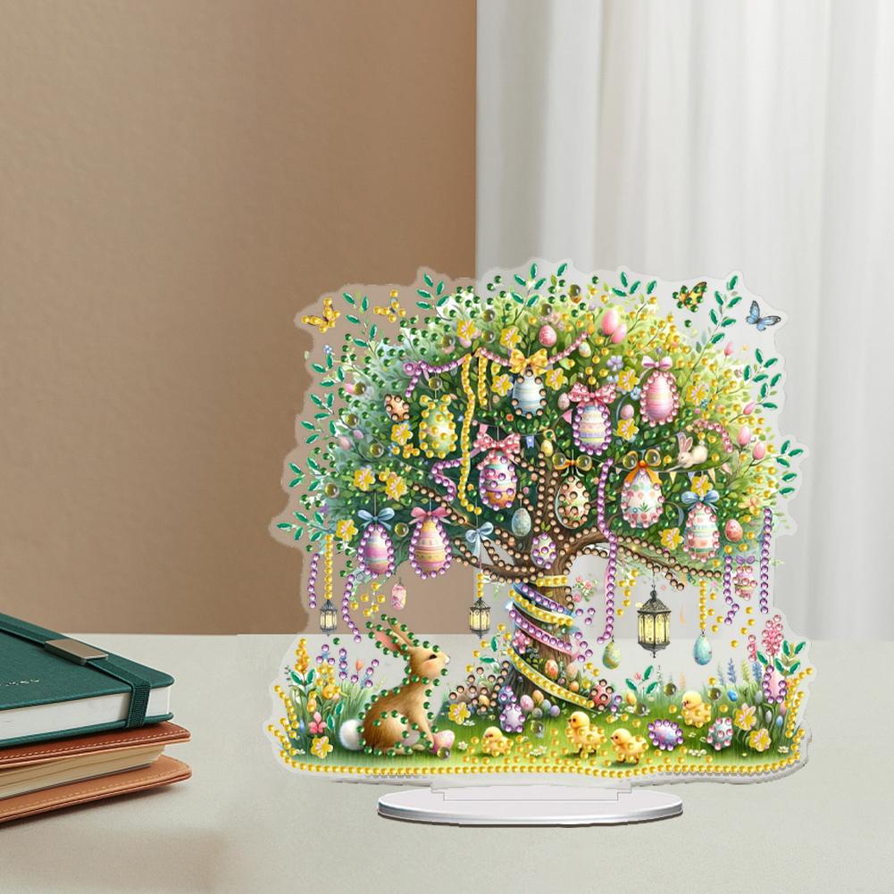 Easter Dinosaur Diamond Painting Desktop Decors Table Top Diamond Painting Ornament Kits 5D DIY Diamond Art Tabletop Decorations