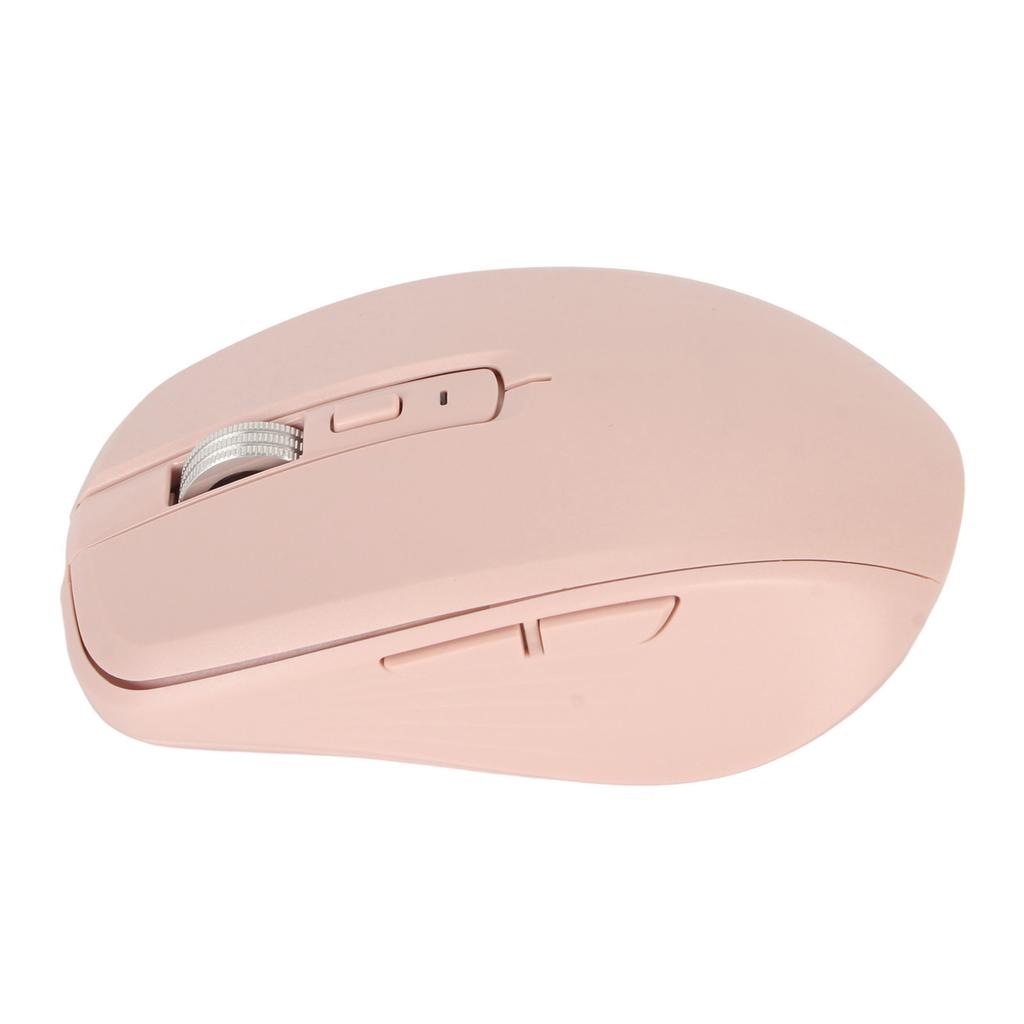 2.4G Wireless Mouse Dual Mode 2400 DPI Bluetooth Mouse with 14 RGB Lighting Effects for Laptop for Windows for OS X Rose